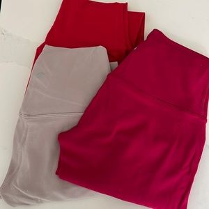 (3) Lululemon Ligh Pants size 4